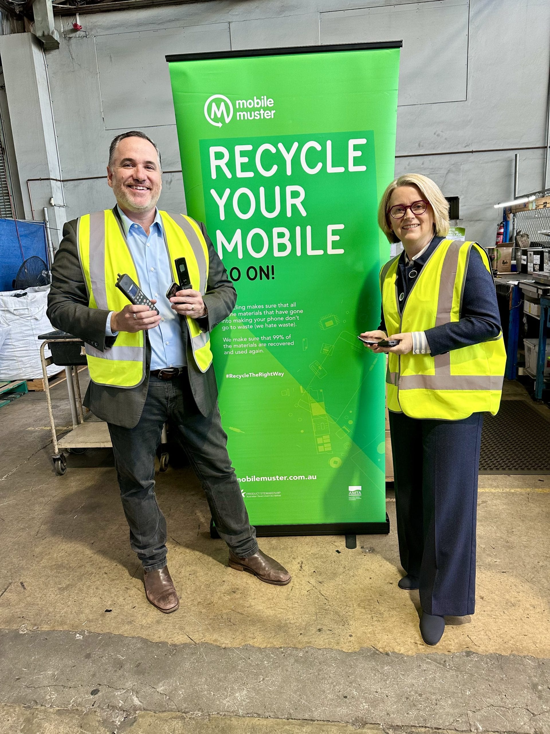 AMTA CEO Louise Hyland with the Today Show's Trevor Long.
